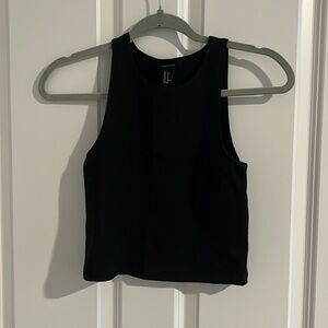 High neck cropped tank top